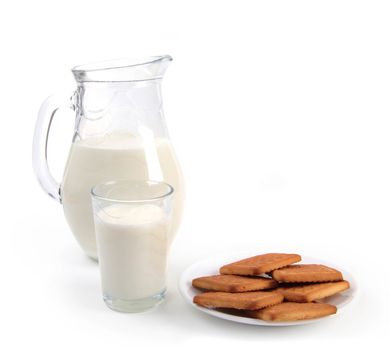 Milk and Cookies isolated