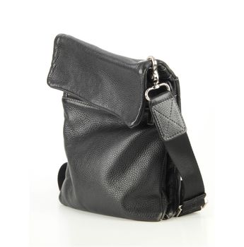 black leather bag