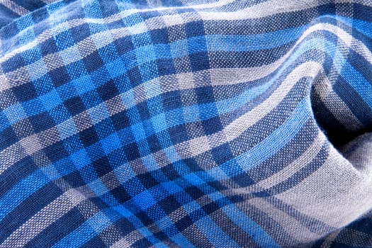 Blue check textile