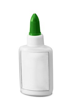 White glue container isolated on a white background