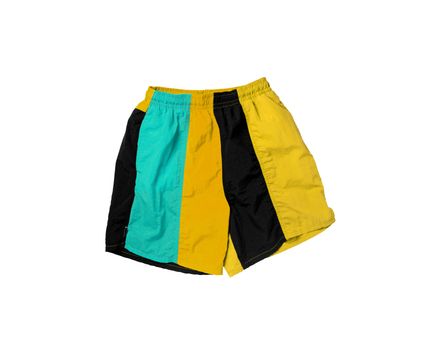 colored shorts isolated on white background