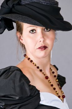 Turn of the century clothing on a young woman