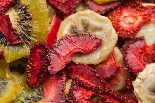 Different varieties mix of dried fruits