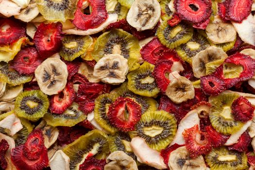 Different varieties mix of dried fruits