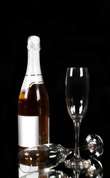 Champagne - bottle and glass