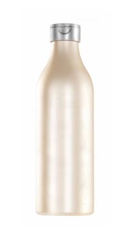brown shampoo bottle isolated