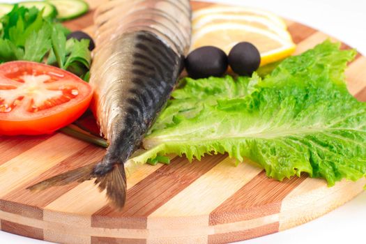 sliced herring with vegetables