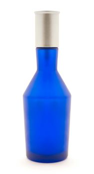 Blue bottle isolated on white background