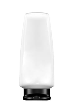 White shampoo bottle with green cap