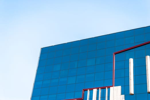 Window building with blue sky