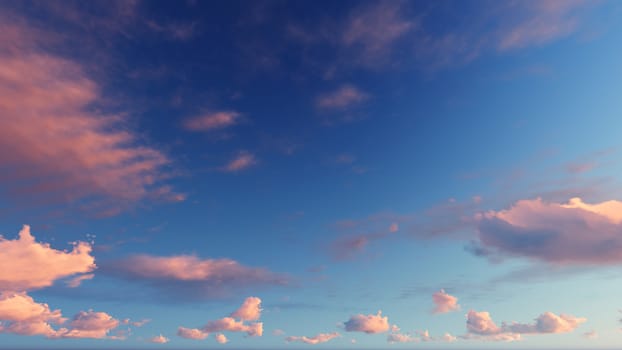 Cloudy blue sky abstract background, blue sky background with tiny clouds, 3d rendering

