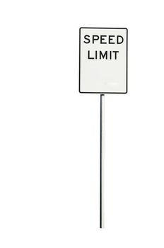 USA speed limit sign with blank area to add your own speed, isolated on a white background with a clipping path