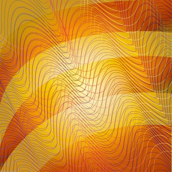 abstract wire background, orange color, graphic effect