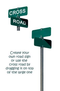 Street signs with a clipping path for simple removal and manipulation.