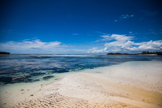 Astonishing view of a sunny warm beach in central Africa