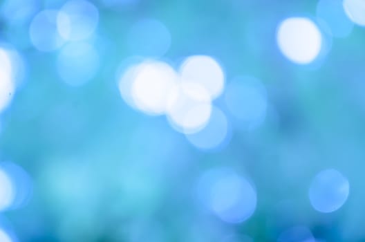 Bokeh and light blue color background