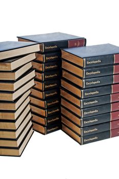 Encyclopedias isolated on a white background.