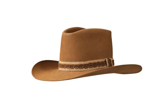 American cowboy hat isolated with a clipping path