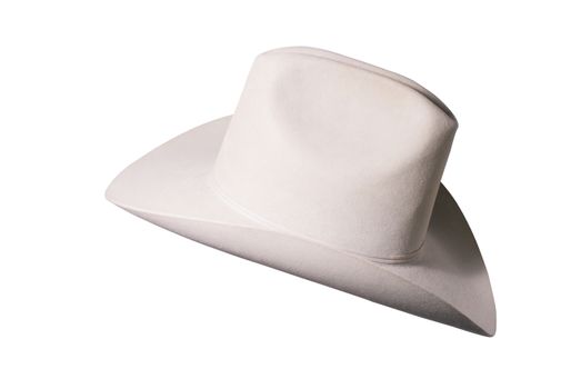 Nice quality cowboy hat, rated triplex beaver felt, isolated on white background with a clipping path.