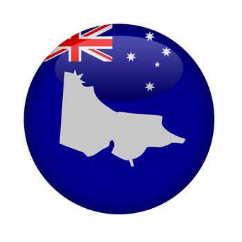 Australia state of Victoria map button on a white background.