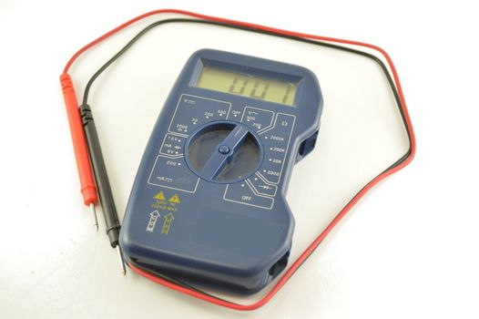 Digital multimeter, isolated on white background