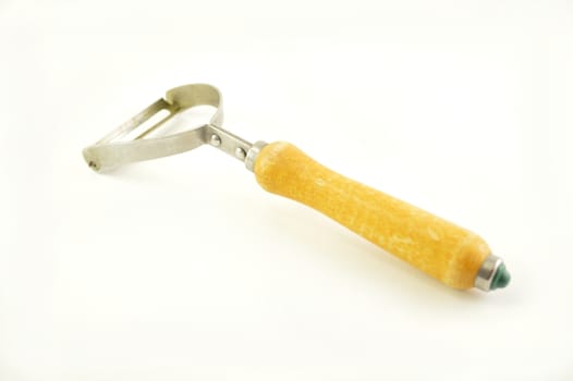 Knife for peeling potatoes isolated on white background.