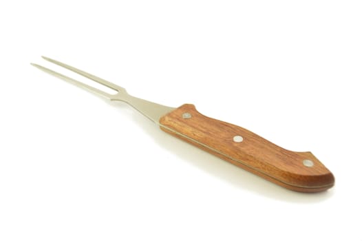 Barbecue fork with wooden handle