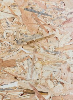 Close up texture of oriented strand board - OSB, Wood board made from piece of wood