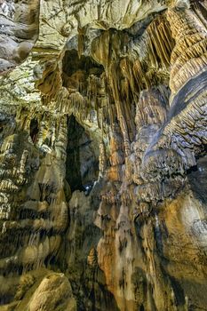 Stalactite in Jasovska Cave in the slovak karst, Jasov, Slovakia