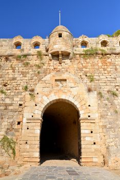 Rethymno city Greece Fortezza fortress main gate landmark architecture
