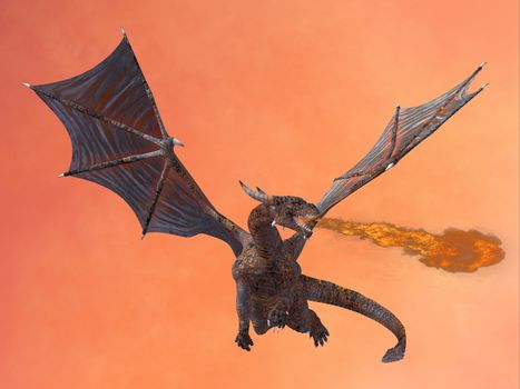 The fire-breathing dragon is a creature of myth and legend and has horns, wings and large wicked teeth.