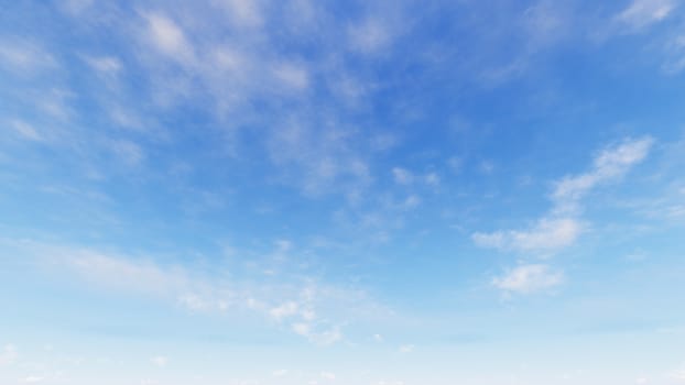 Cloudy blue sky abstract background, blue sky background with tiny clouds, 3d rendering

