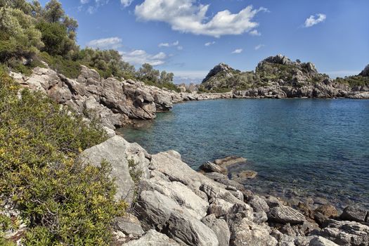 Scenic bay near Marmaris, Turkey on a sunny day