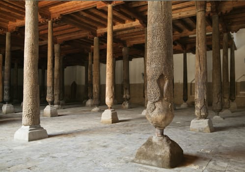 Friday - Djuma - mosque with wooden columns, Khiva, Uzbekistan