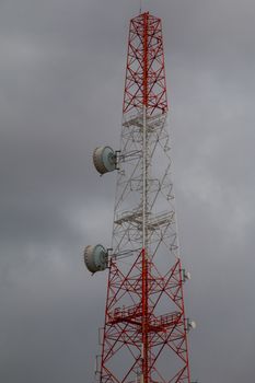 Signal pole during dark sky
