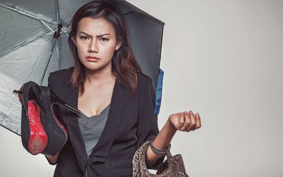 Asian women are in a mood of frustration.