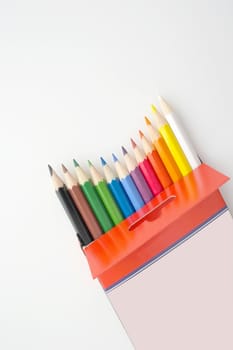 Color pencils in case