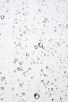 Drops of rain on the window (glass). Shallow DOF.