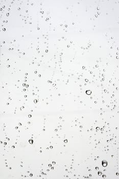 Drops of rain on the window (glass). Shallow DOF.