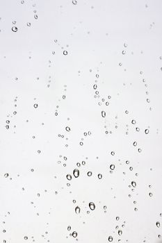 Drops of rain on the window (glass). Shallow DOF.