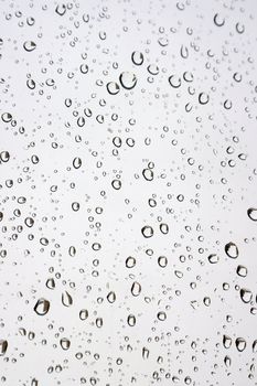 Drops of rain on the window (glass). Shallow DOF.