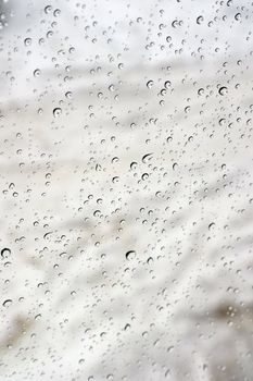 Drops of rain on the window (glass). Shallow DOF.