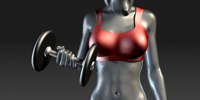 Female Athlete Training with Weights for Strength and Conditioning