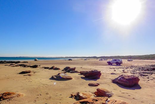 Wide shot of Cable Beach near Broome, Western Australia