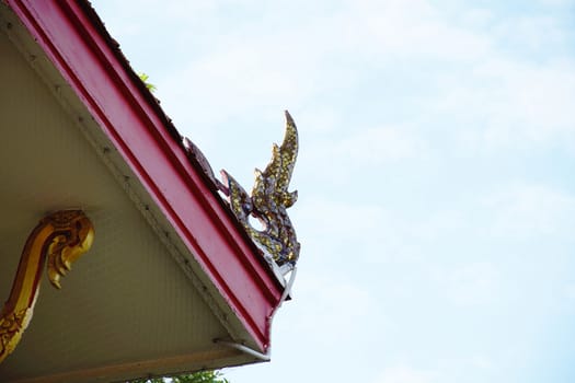 ornament and detail of architectural temple in Thailand. The Religious place.