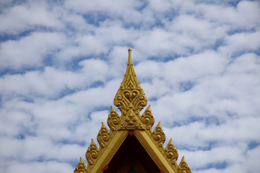 ornament and detail of architectural temple in Thailand. Religious place.