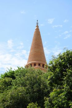 NAKHON PATHOM - JULY 19: PRA PA-THOM CHEDI is famous architecture temple in Thailand. The Buddhist Lent Day has many people in Pagoda Religious place.