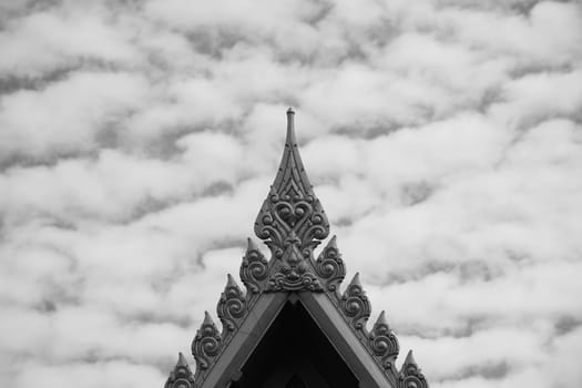 ornament and detail of architectural temple in Thailand.The Religious place.