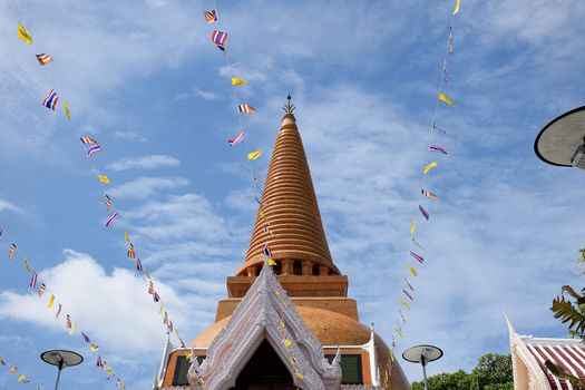 NAKHON PATHOM - JULY 19: PRA PA-THOM CHEDI is famous architectural temple in Thailand. Religious Pagoda place.