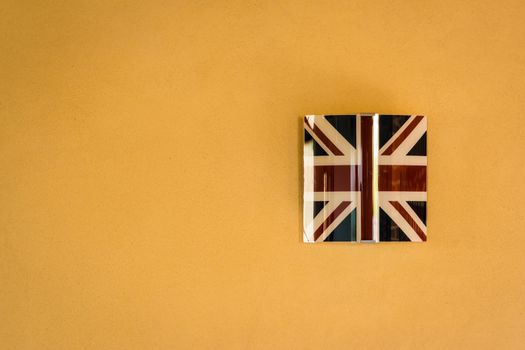 A wall lamp representing the british flag